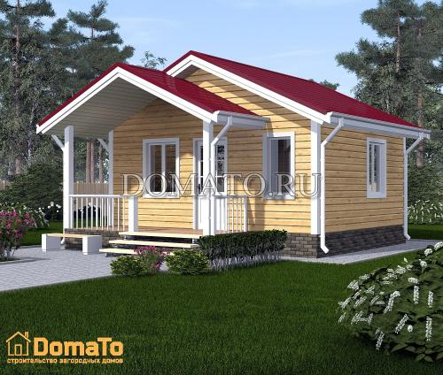 Проект одноэтажного деревянного дачного дома 6*6. Одноэтажный дом 6 на 6