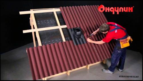 Проход дымохода через кровлю из ондулина. Крыши из ондулина, особенности вывода