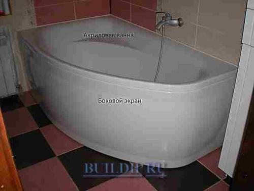 Как закрепить угловую акриловую ванну к стене. Установка угловой акриловой ванны на каркас