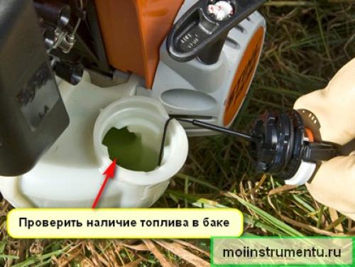 Неисправности триммера. Почему не заводится бензокоса и триммер возможные причины и способы их устранения