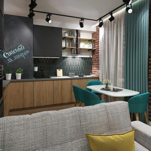Стильный дизайн кухни для молодой семьи✨ 03
