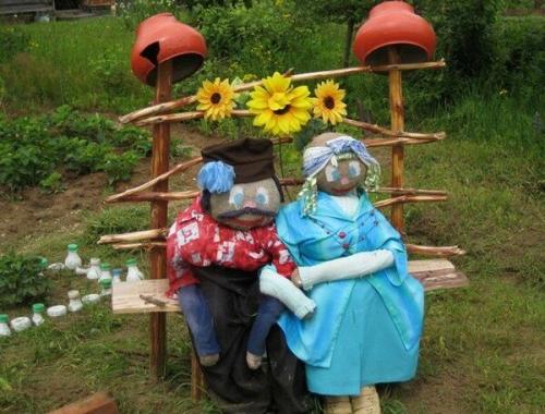 Чучело в огороде картинки. Секрет эффективного пугала