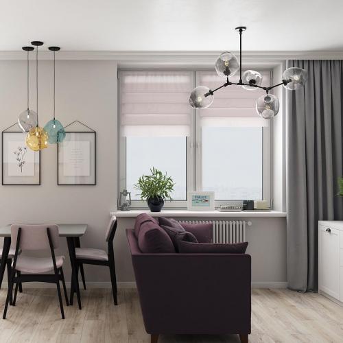 Проект квартиры-студии 33 м2 для девушки. Что вам нравится в этом дизайне? 01