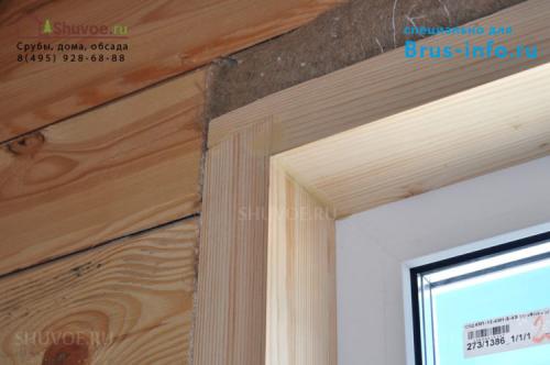 Установка пластиковых окон в брусовом доме. Чистовая обсада: внешний вид и технические требования