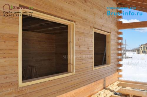 Установка пластиковых окон в брусовом доме. Чистовая обсада: внешний вид и технические требования