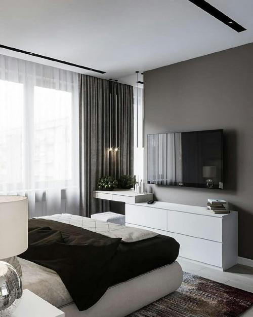 Спальня с гардеробной, 17м². Что вам понравилось, а что — нет? 04