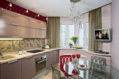 Выбираем лучший вариант дизайна кухни с эркером: 1- 2- 3? 01