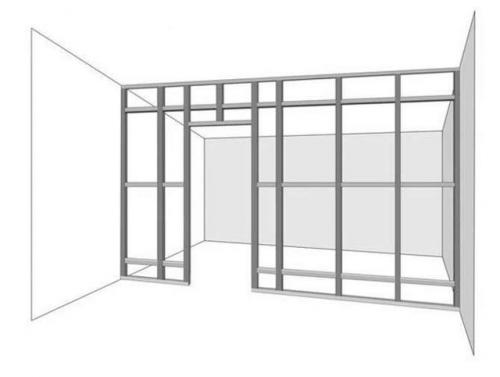 Как сделать проем в стене под дверь. Как сделать стену из гипсокартона и профилей с проемом под дверь — инструкция и чертежи