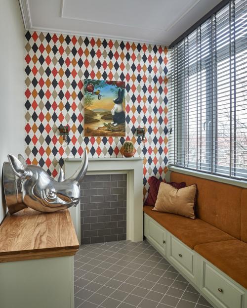 Обои в дизайне балкона 02