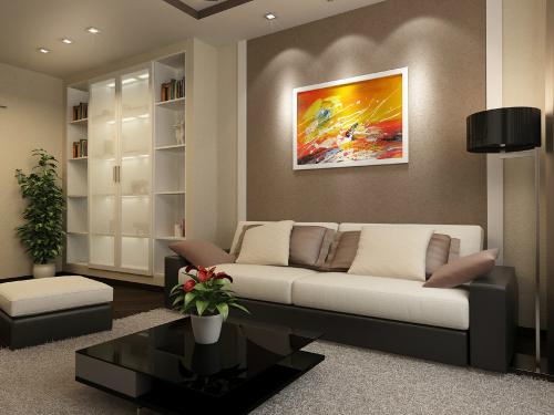 Однокомнатная квартира, дизайн — проект 04