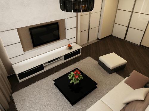 Однокомнатная квартира, дизайн — проект 05