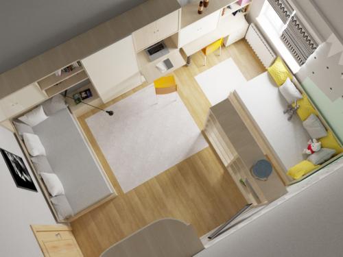 Как Вам расстановка мебели в детской? 07