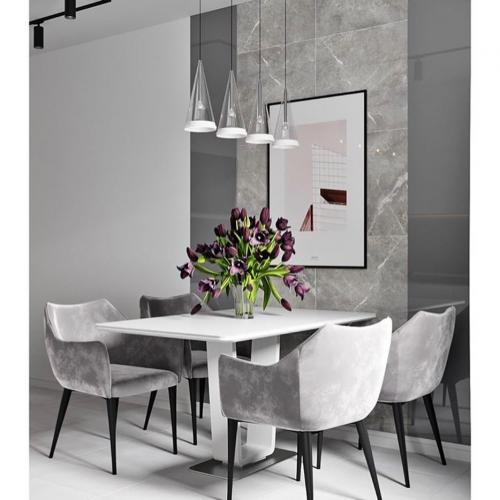 Кухня в белом и сером цвете. 02