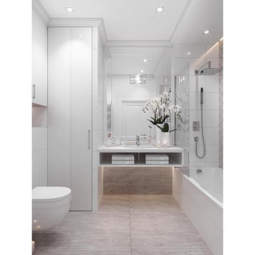 Дизайн интерьера ванной в ЖК Ньютон 🍎 01