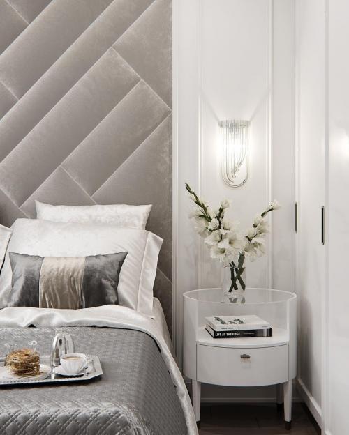 Оттенки бежевого, серого, белого - благородно и уютно. 01