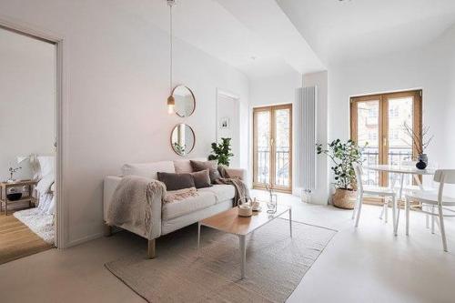 Дизайн небольшой квартиры в белом цвете 03