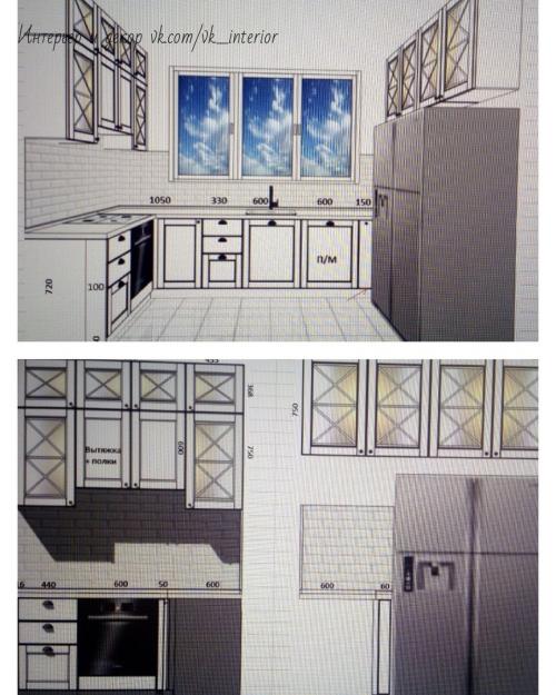 Кухня с мойкой у окна + планировка 05