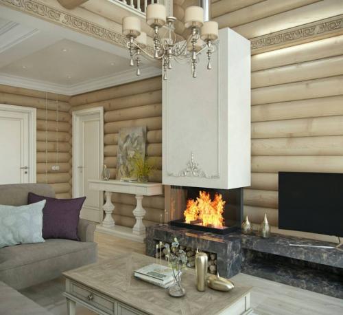 Проект дома из оцилиндрованного бревна 180 кв.м. в Москве 01