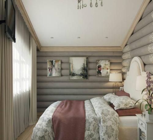 Проект дома из оцилиндрованного бревна 180 кв.м. в Москве 07