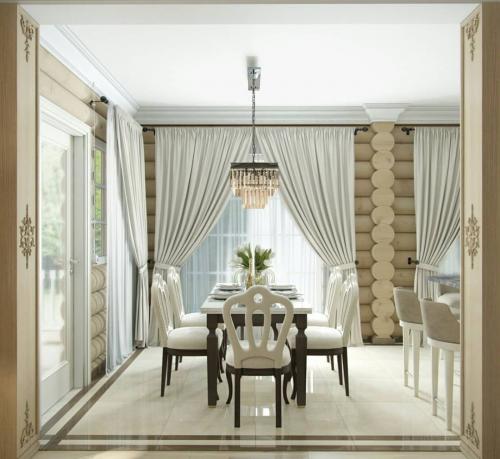 Проект дома из оцилиндрованного бревна 180 кв.м. в Москве 03