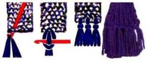 Как сделать висюльки на шарфе спицами. Способы создания бахромы на шарфе
