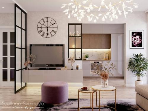 Яркие акценты в квартире. Как Вам дизайн? 01