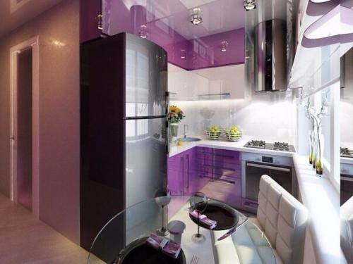 Квартира с преобладанием насыщенного фиолетового цвета в интерьере. Оцените дизайн от 1 до 10 02