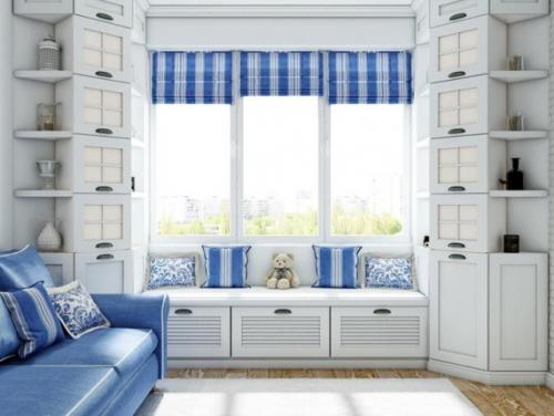 Интересные идеи оформления места у окна 01