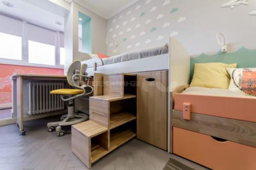 Детская для троих детей. Как Вам идея размещения мебели? Что-то бы изменили? 05