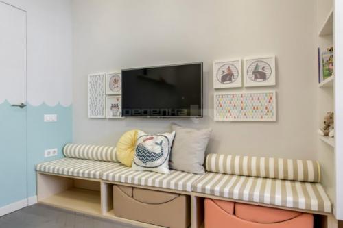 Детская для троих детей. Как Вам идея размещения мебели? Что-то бы изменили? 09