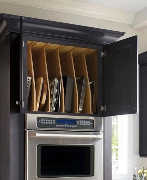 Интересные решения для экономии пространства на кухне. Берем на заметку. 04