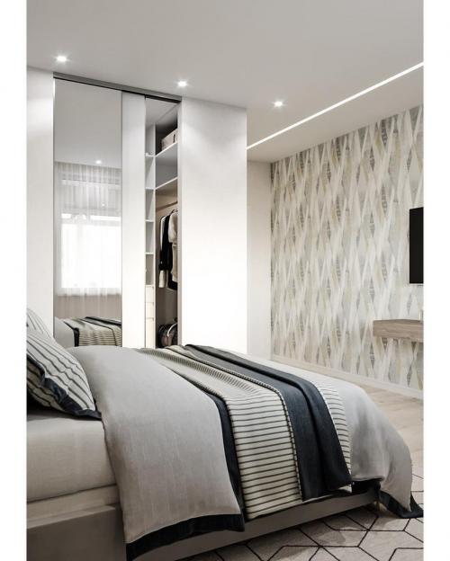 Два примера организации гардеробной в спальне. Какой вам больше нравится? 1 или 2? 08