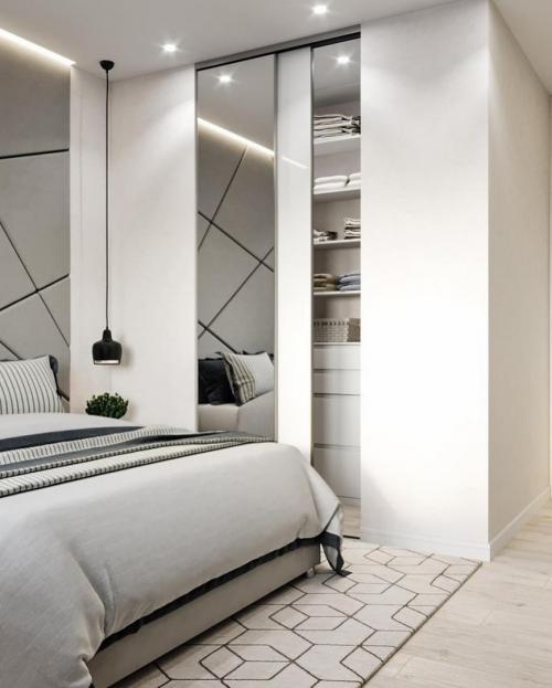 Два примера организации гардеробной в спальне. Какой вам больше нравится? 1 или 2? 07