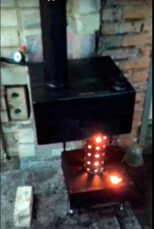 Печь на отработанном масле с водяным контуром: чертежи, фото