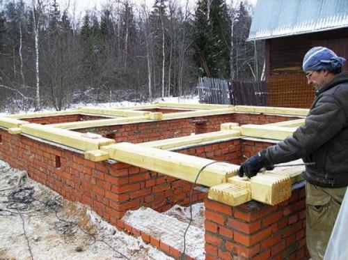 С чего начать постройку дома из бруса. Сооружение фундамента