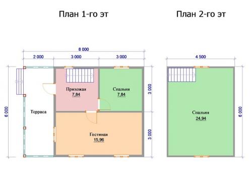 Домик 6 н.  Планировка дома 6 на 6: макеты и проекты одноэтажных и двухэтажных домов (69 фото-идей) 26