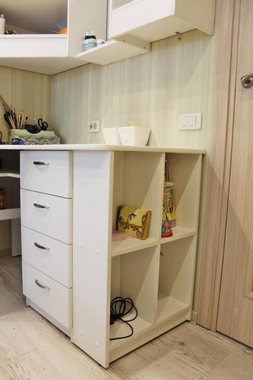 Совмещение в комнате спальной и рабочей зоны 06