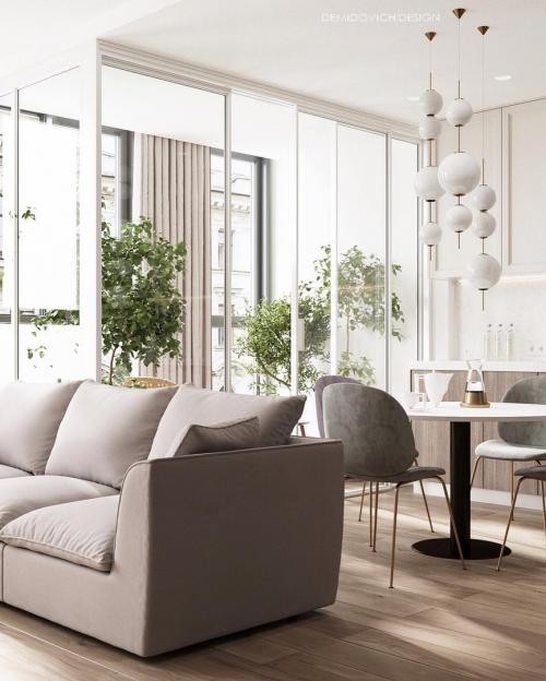 Дизайн-проект кухни-гостиной в пастельных тонах✨Что бы Вы Добавили/Убрали в этом интерьере? 06