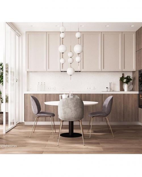 Дизайн-проект кухни-гостиной в пастельных тонах✨Что бы Вы Добавили/Убрали в этом интерьере? 08