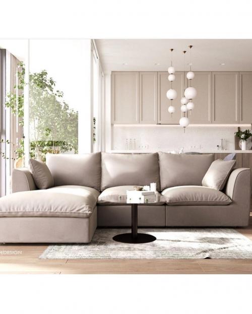 Дизайн-проект кухни-гостиной в пастельных тонах✨Что бы Вы Добавили/Убрали в этом интерьере? 09