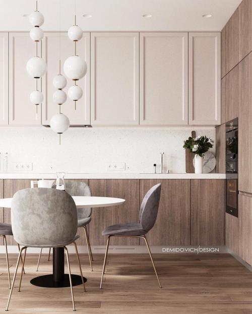 Дизайн-проект кухни-гостиной в пастельных тонах✨Что бы Вы Добавили/Убрали в этом интерьере? 01