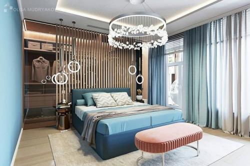 Дизайн спальни с гардеробной. Как Вам проект? 01