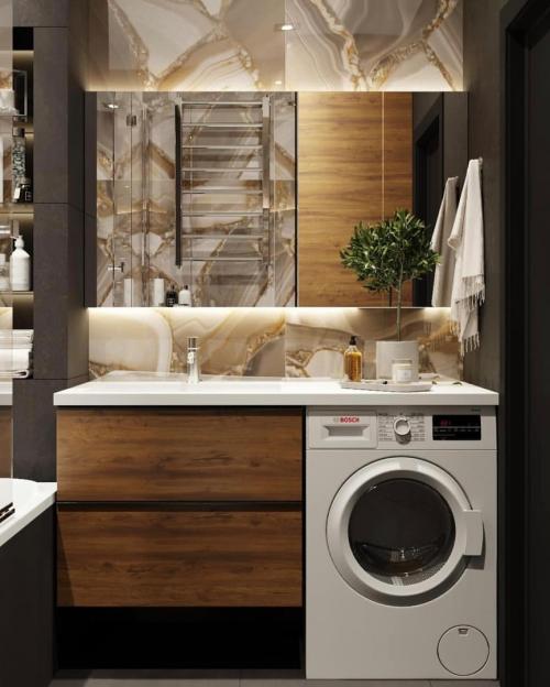 ⚜️ Какая лучше 1️⃣ или 2️⃣? Две Ванных комнаты от одного дизайнера!⠀ 04