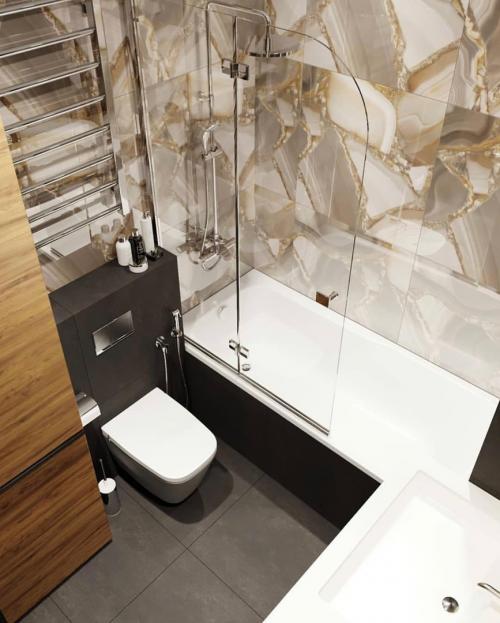 ⚜️ Какая лучше 1️⃣ или 2️⃣? Две Ванных комнаты от одного дизайнера!⠀ 06