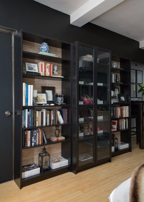 Черный цвет в дизайне однокомнатной квартиры 04