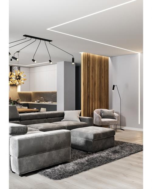 Большая кухня-гостиная, площадью 56,3 кв. м 07