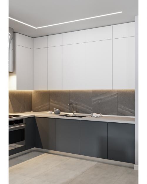 Большая кухня-гостиная, площадью 56,3 кв. м 05