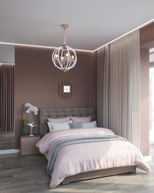 Совмещенная с балконом уютная спальня 03