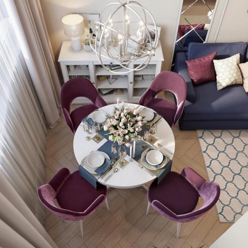 Кухня-гостиная. А вам нравится такая цветовая гамма? 03