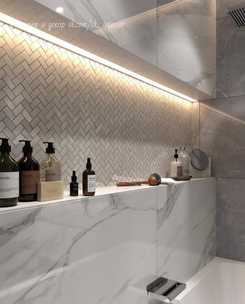 Стильная ванная комната в сером цвете 04